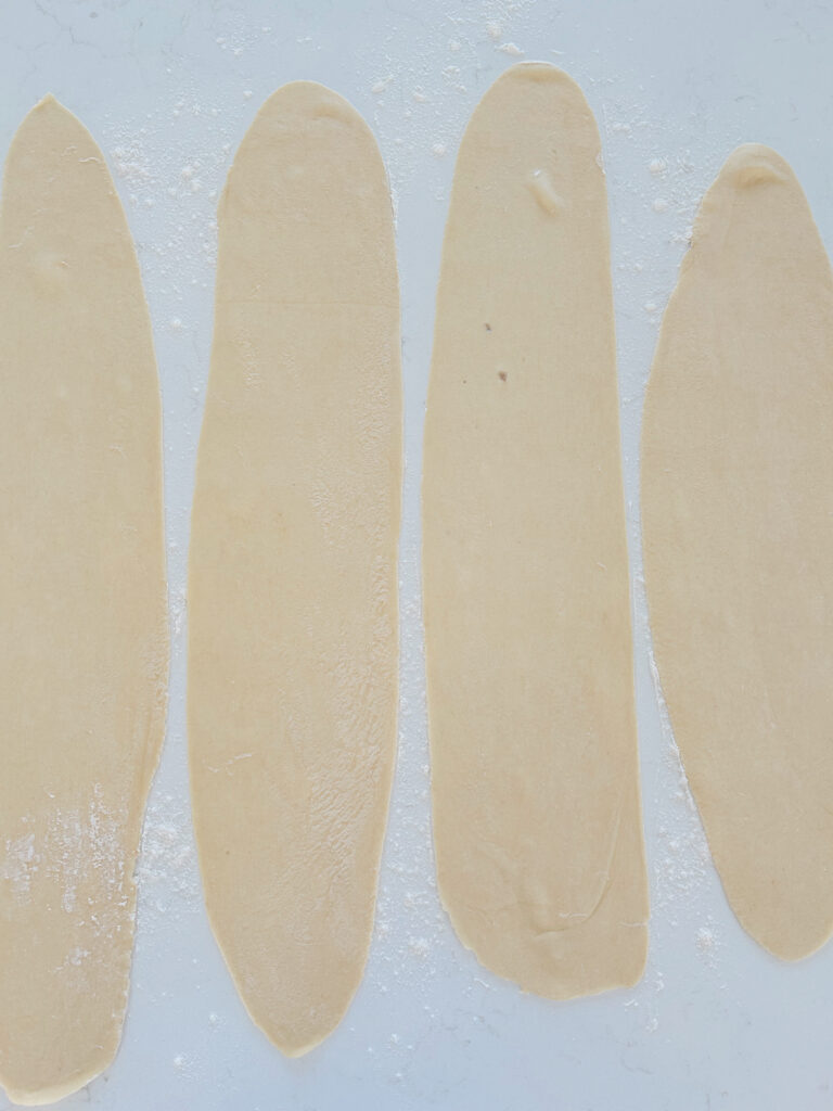 pasta dough in thin sheets