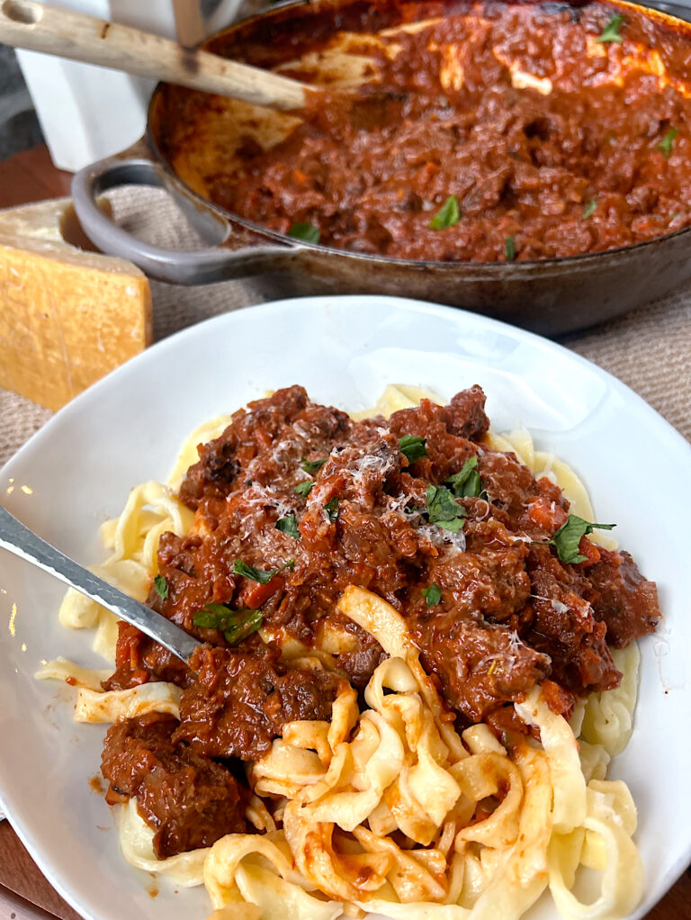 The Most Delicious Braised Venison Bolognese