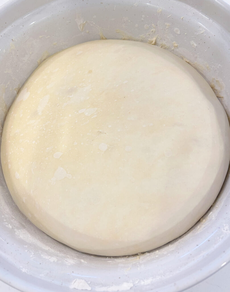 bowl of dough after bulk ferment