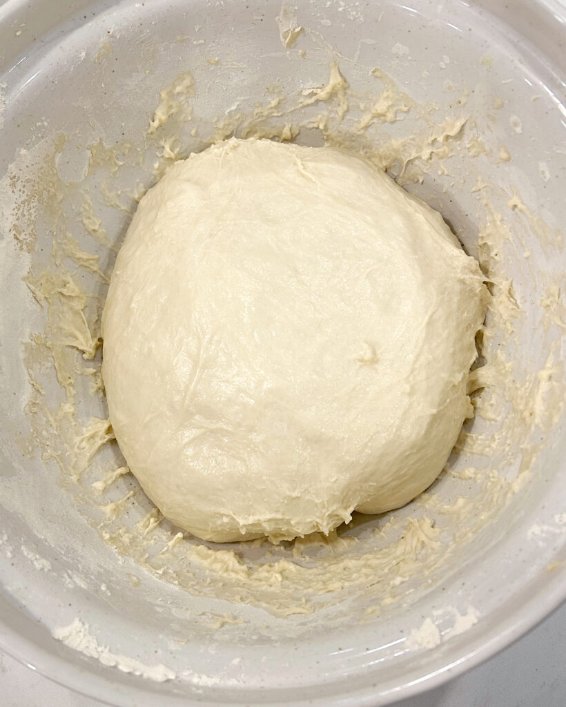 bowl of bread dough