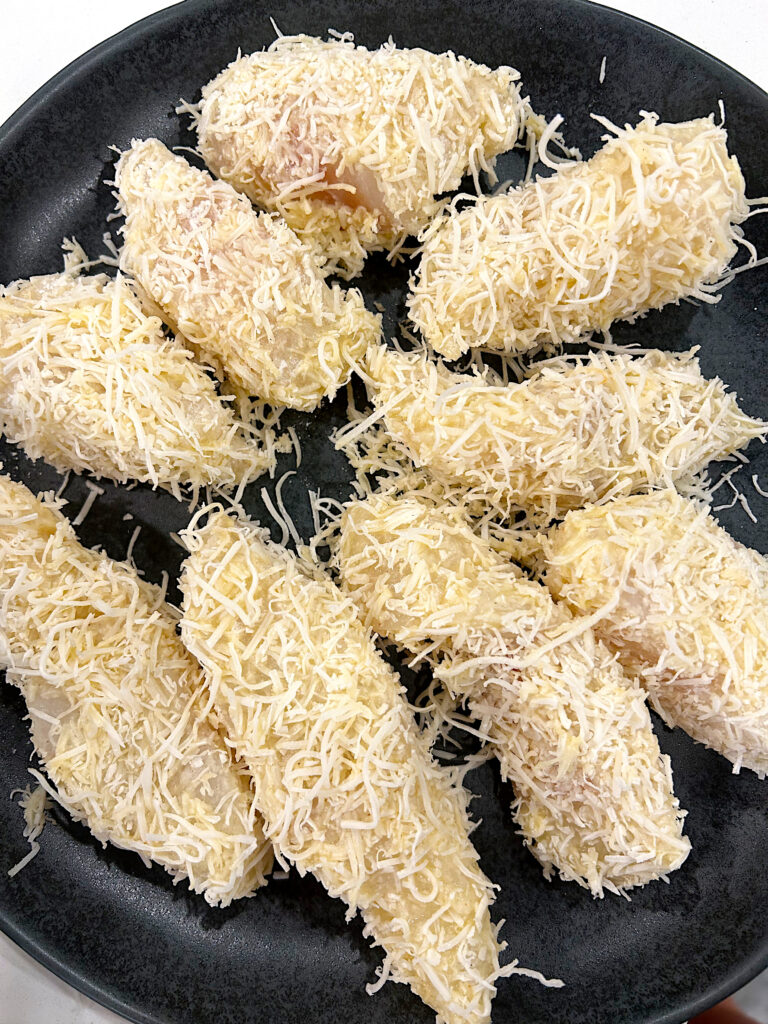 fish strips coated in coconut