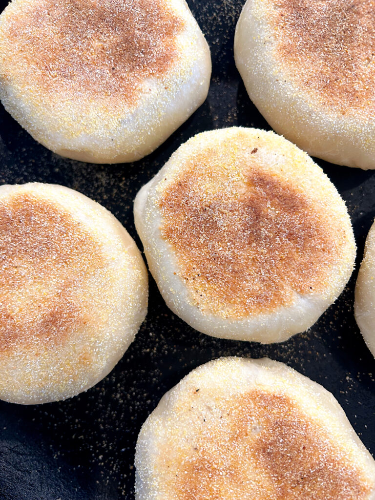 How to make soft & Fluffy sourdough english muffins
