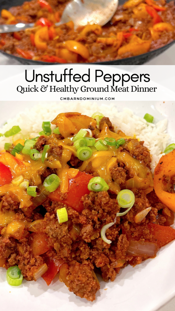 ground meat with a tomato sauce, peppers and cheese