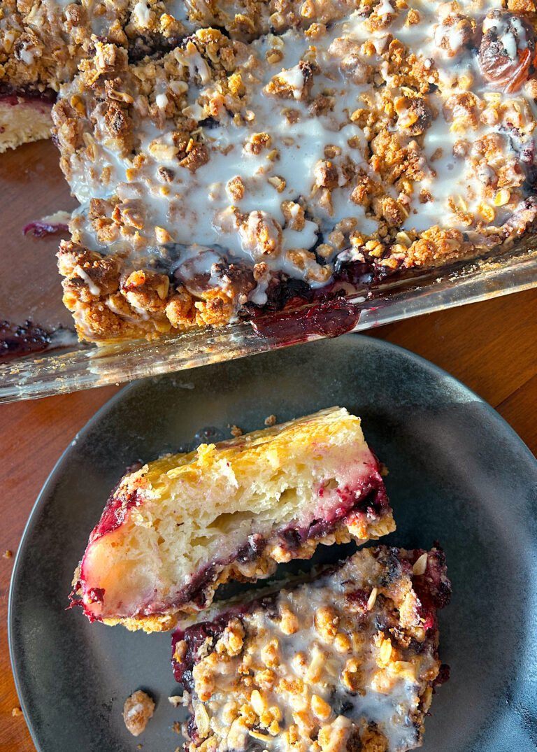 Blueberry Crumble Sourdough Focaccia Bread