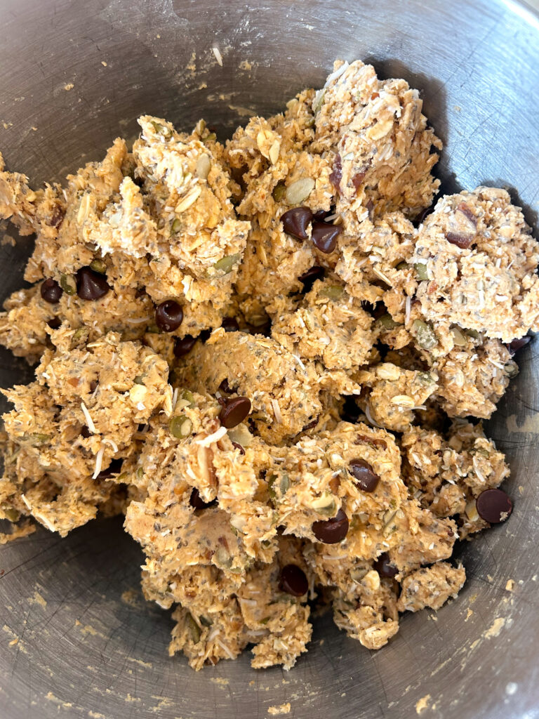 healthy peanut butter and chocolate protein cookie dough