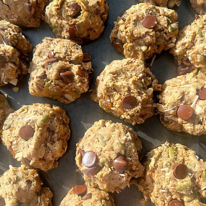 baked little peanut butter and chocolate treats in a mini muffin tin