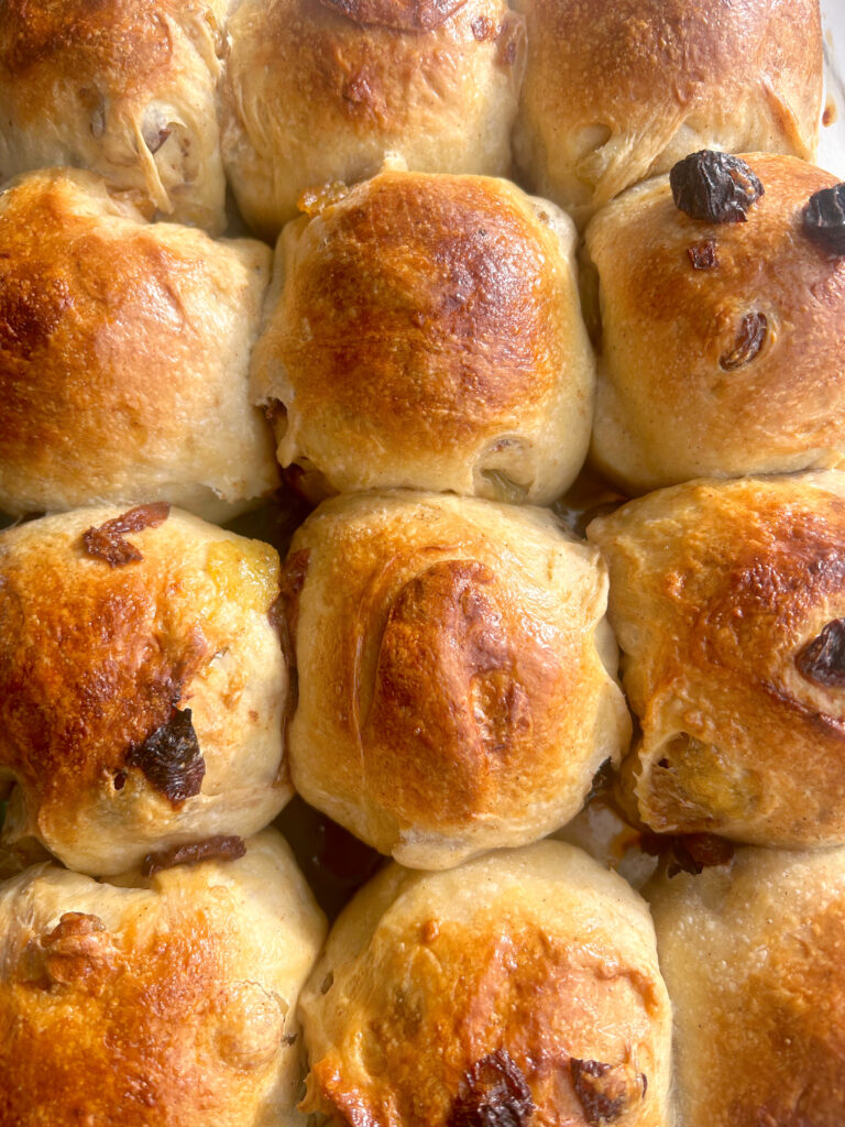 golden baked sourdough buns