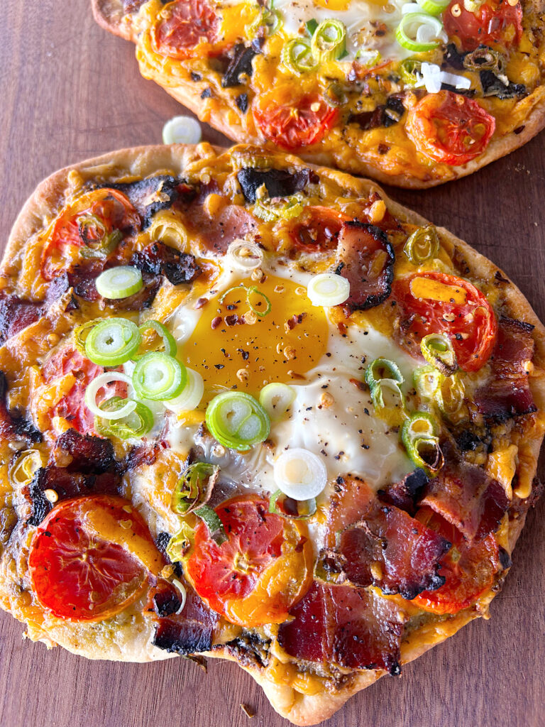 Must Make Sourdough Naan Breakfast Pizzas
