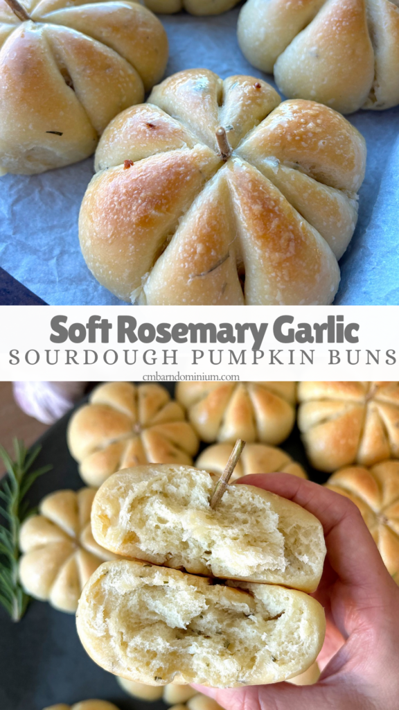 pumpkin shaped sourdough buns 