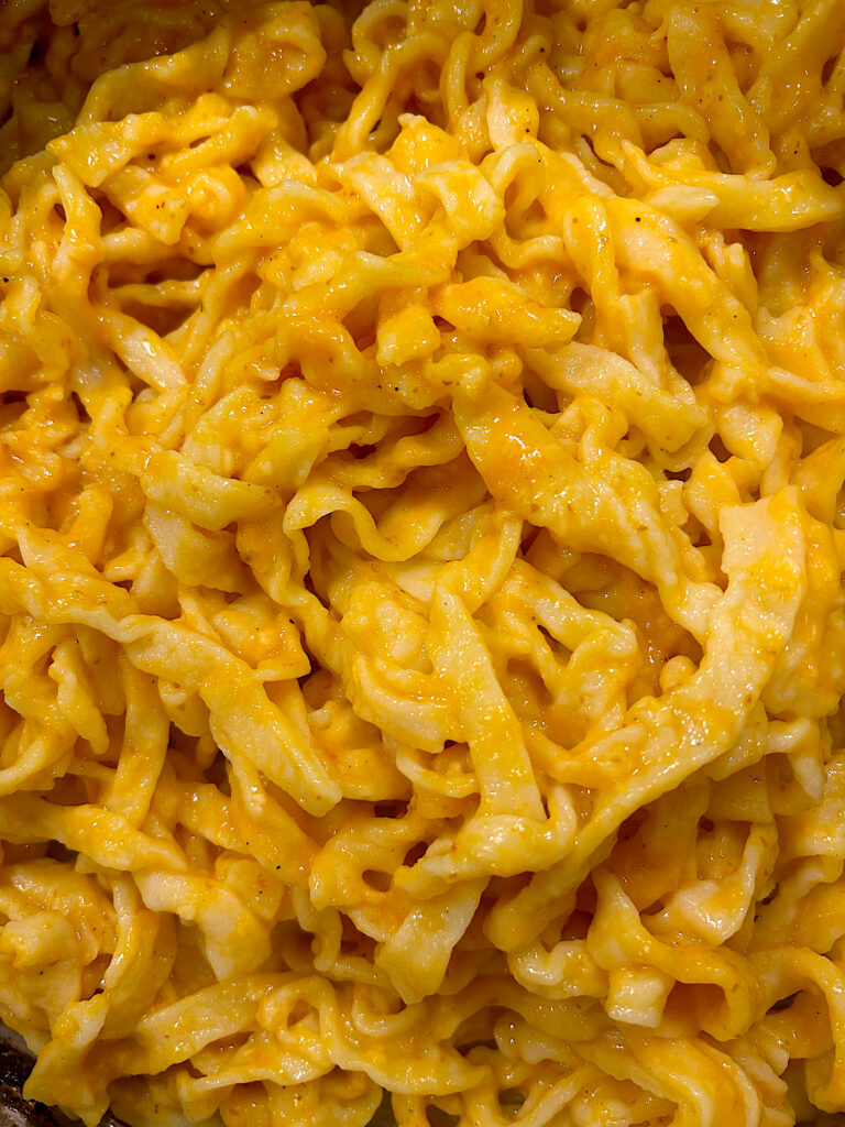 sourdough pasta with pumpkin sauce