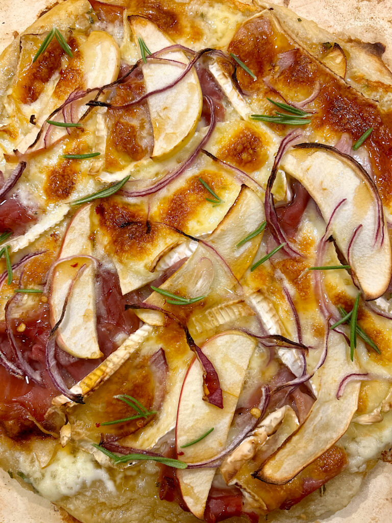 Apple Brie & Hot Honey Sourdough Pizza