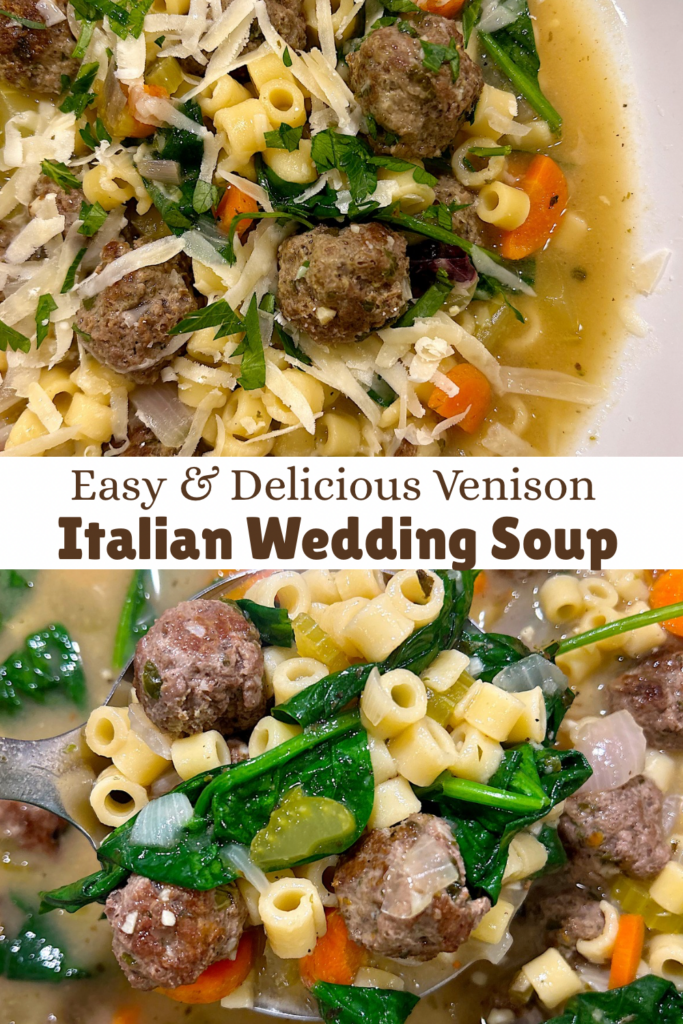 soup with noodles and little meatballs