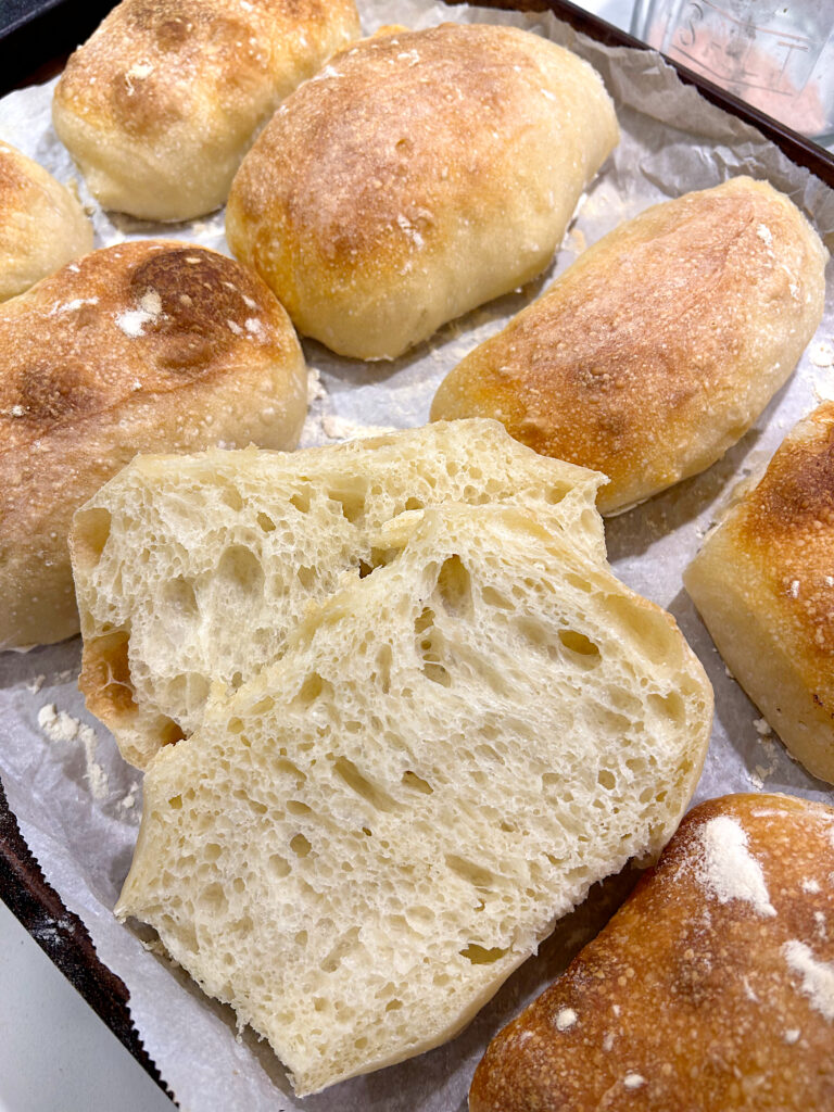 How to Make Perfectly Soft Sourdough Ciabatta Buns