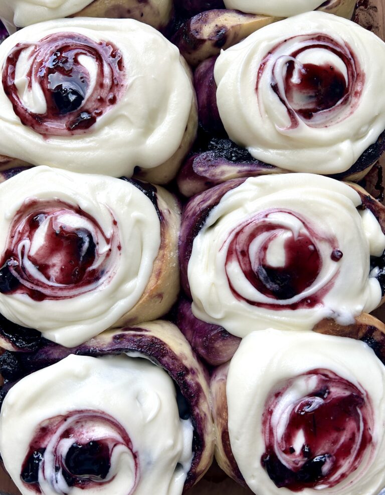 How to Make Soft Blueberry Sourdough Cinnamon Buns