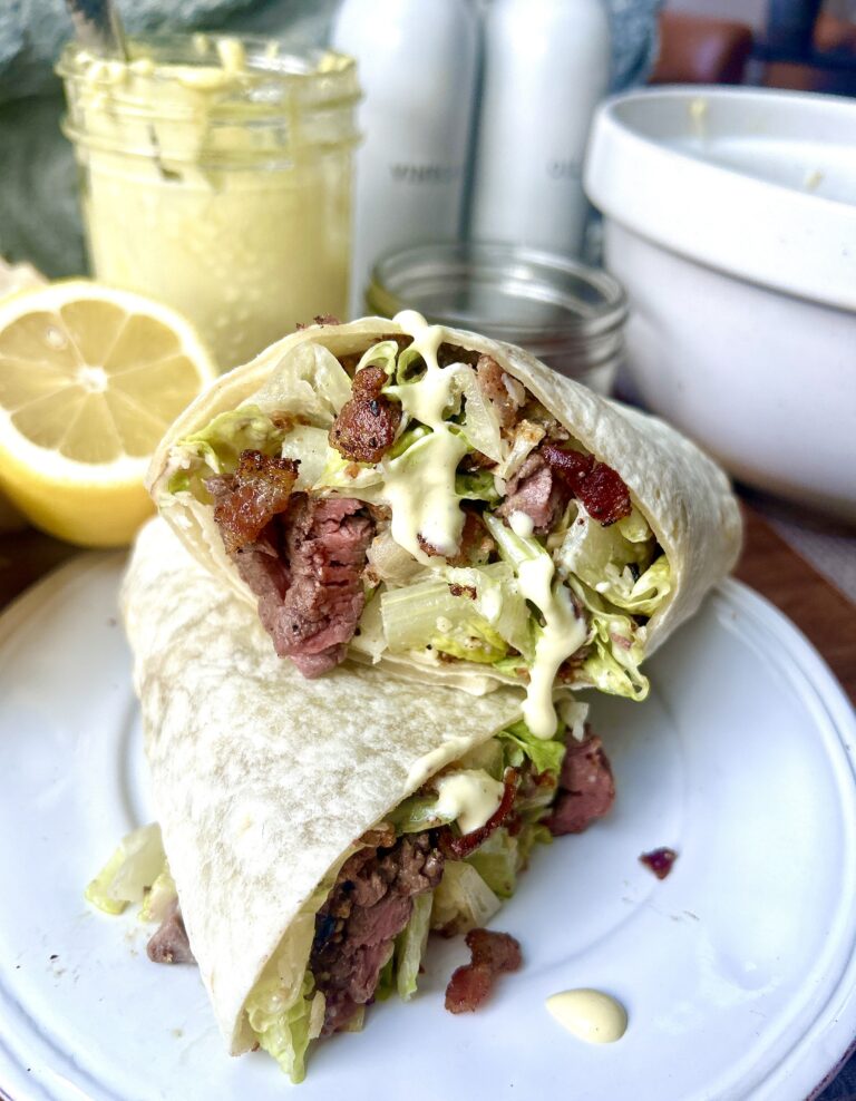 The Best Creamy Venison Steak Caesar Wraps