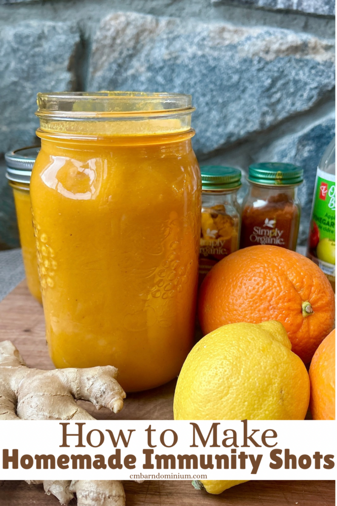 a jar of orange, lemon and ginger juic