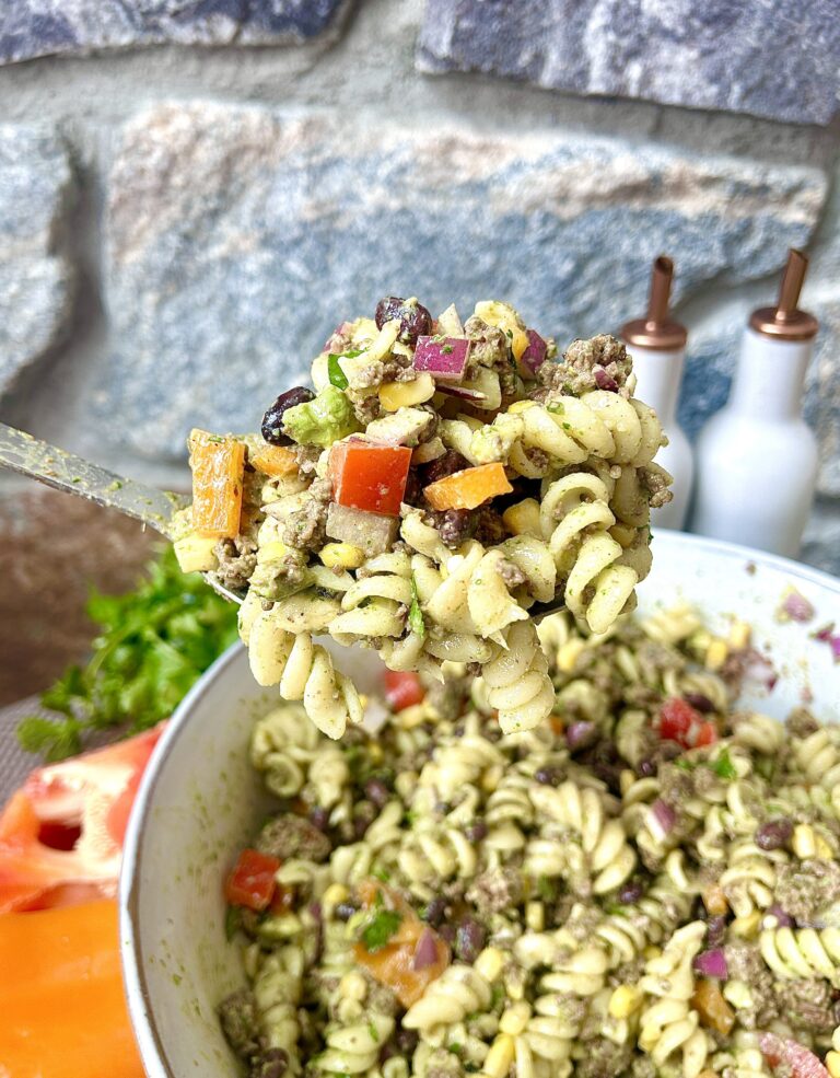 Easy Cilantro Lime Venison Pasta Salad