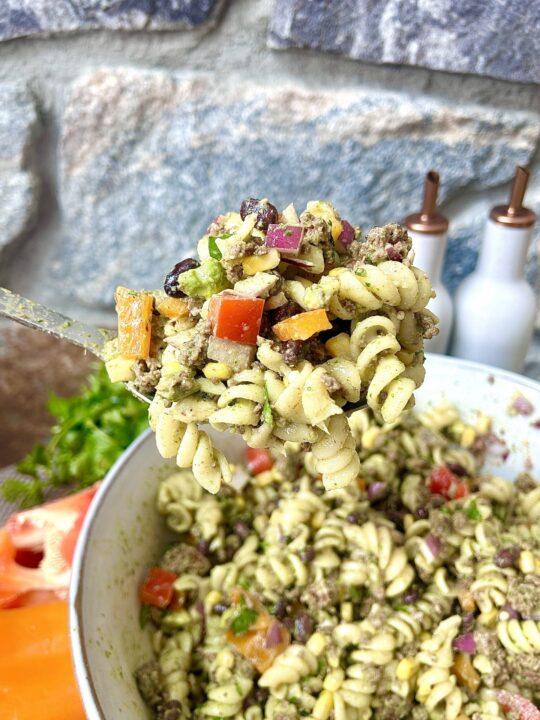 Easy Cilantro Lime Venison Pasta Salad - cm barndominium