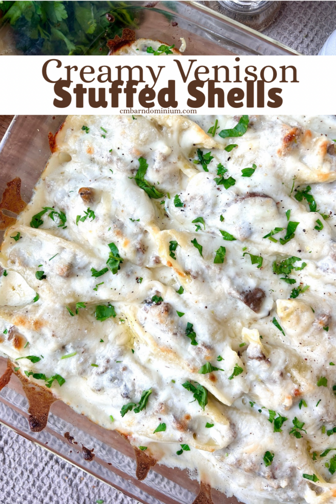 a casserole dish of pasta with creamy white sauce