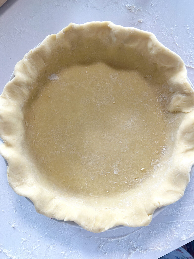 an unbaked pie crust