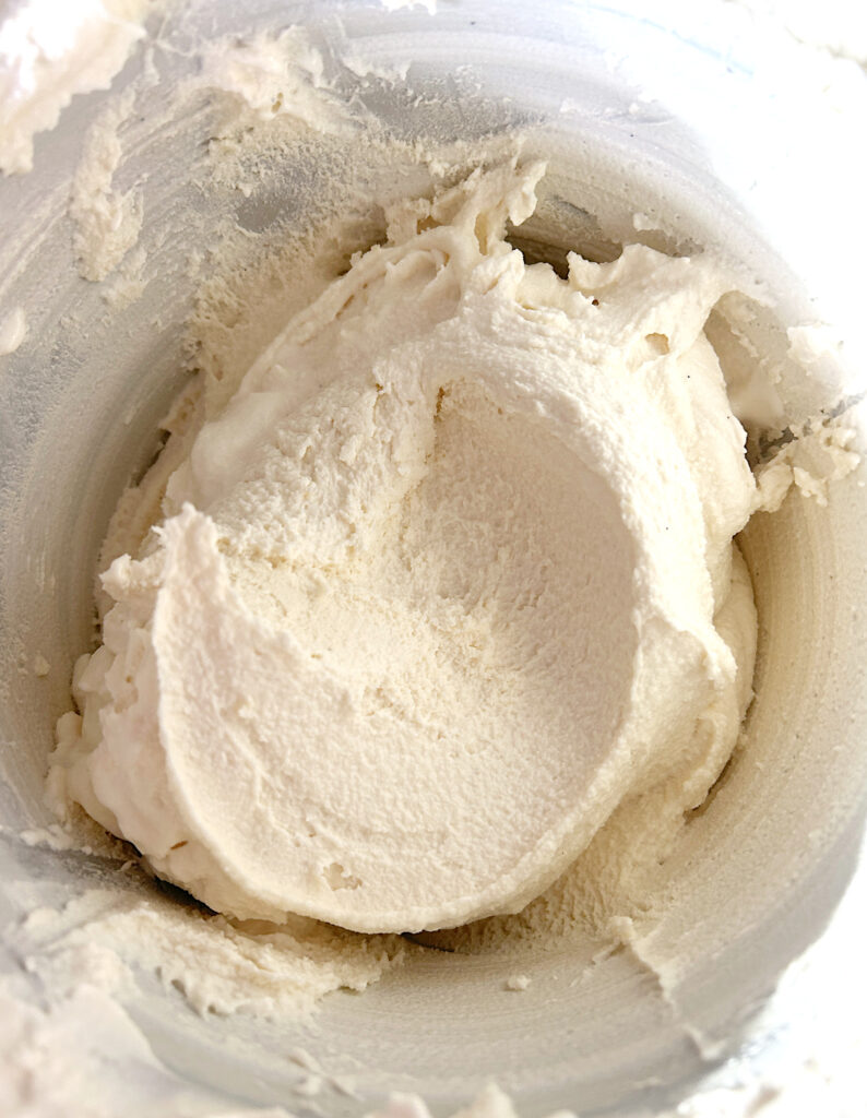 a big bowl of vanilla bean ice cream