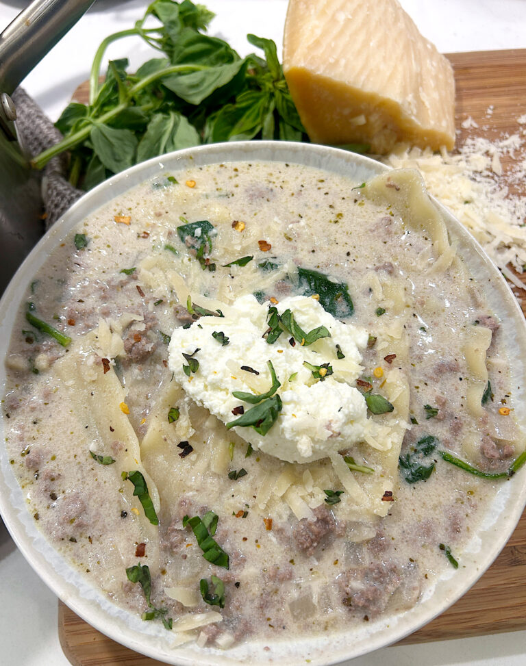 Creamy Venison Lasagna Soup